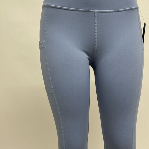 JESKHI Women's Leggings with Pockets, Light Blue - Picture 5 of 6